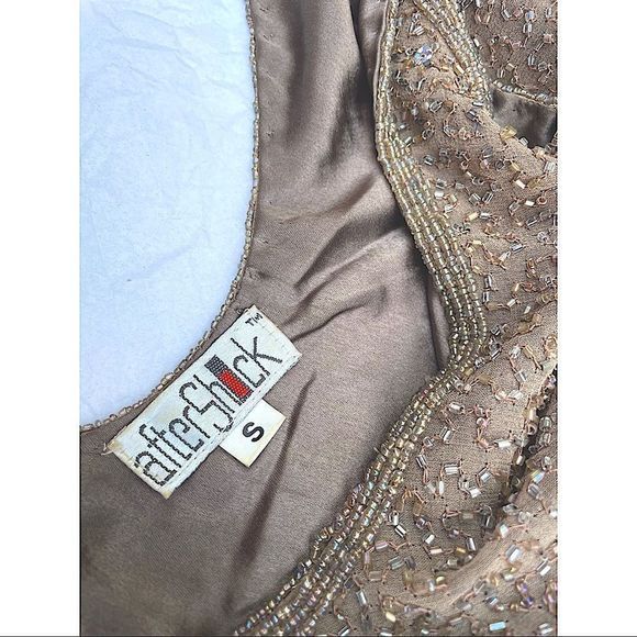 Evening Party Sequin Midi Beaded Formal Art Deco Dress SHOCKWAVE - Picture 3 of 4